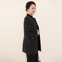 엄마옷 마담센스 라운드롱 트위드 자켓 MO9123 빅사이즈 미시캐주얼 엄마옷