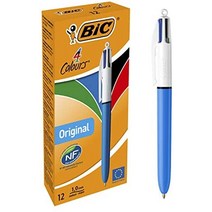 유럽 빅 4색 볼펜 4색0.32mm 블리스터 1장, 12개