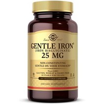 Solgar Gentle Iron 180 Vegetable Capsules - Ideal for Sensitive Stomachs - Non-Constipating - Red Blood Cell Supplement - Non GMO Vegan Gluten Free Da, 90 Count [Pack of 1]