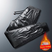 백패킹우모복 우모바지 우모복패딩 구스다운바지 남자 겨울 야외 다운 남자 반짝이 블랙 다용도 방풍 따뜻한 오리 다운 면화 두꺼운 방수