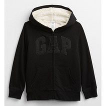 픽스키즈 GAP 갭키즈 로고 베이직 쉘파 기모 후드집업 블랙 GKHZ2470466409 뉴코아괴정점