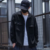 남자 여름 카고 얇은 에어매쉬 건달카리스마 와이드 루즈핏 빅 오버핏 야드 봄가을 카라넥 와이셔츠 코트 2896230753