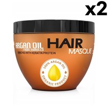 Pure Nature 퓨어 네이처 아르간 오일 케라틴 헤어 마스크 250ml 2팩 Argan Oil Hair Masque, 1개