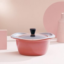 로이첸 채움하다 IH 인덕션용 세라믹코팅 냄비 편수 양수 전골 쿡웨어 모든열원가능, 24양수 피치 블러썸