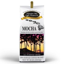 하와이안 아일스 코나 커피 모카 그라운드 226.8g x 4팩 하와이 Hawaiian Isles Kona Coffee Mocha Ground, All Purpose Grind