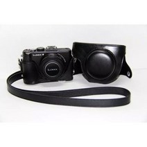 카메라 가죽 케이스 커버 호환 파나소닉 루믹스 DMC LX5 LX7 LX3, 검은색