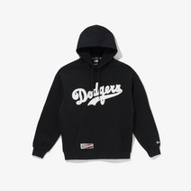 뉴에라 뉴에라 [기모O] MLB 쿠퍼스 타운 LA 다저스 부클 로고 후드 블랙_K 13781132