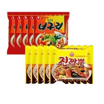오뚜기 진짬뽕 5개 + 농심 너구리 얼큰한맛 5개 1개