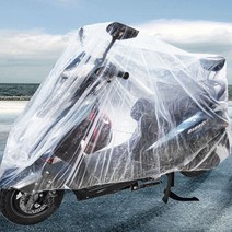 PKG 1 1 바이크 자전거 오토바이 방수 덮개 커버 투명 오염방지 카바, 2개, PE커버 투명