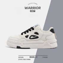 warrior 운동화 뒤로 당겨 여성 신발 겨울 새로운 두꺼운 밑창 흰색 스포츠 아빠 유행 딸기 곰 증가 높이