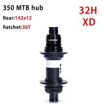 자전거허브 스탠드 오리지널 DT SWISS 350SL MTB 클래식 풀 휠 32H 28H 디스크 센터 잠금 전면 100x15 후면 142x12 36T 래칫, 2.R 142X12 32H XD