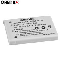 니콘배터리 1600mah en-el5 en el5 디지털 카메라 배터리 + usb 충전기 nikon coolpix p4 p80 p90 p100 p500 p510 p520 호환, 1x 배터리