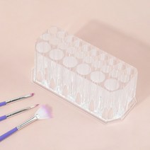 네일브러쉬 거치대 홀더 정리 투명 아크릴 네일붓꽂이 26구, 투명 아크릴 브러쉬 꽂이 26구