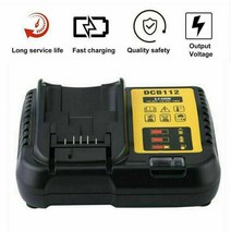 정밀하고 파워풀한 전동 드릴 20v 6.0ah 최대 xr 교체 dcb200 dewalt dcb185 dcb203 dcb206 dcb181 dcb184 충전식 리튬 배터리 18v, dcb112-eu 충전기