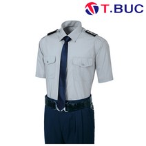 사계절 경비복 상의 반팔 경비복-01 그레이 M~4XL 셔츠 경비 복 카라 봄 여름 빅사이즈 티뷰크, 1개