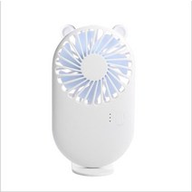 이동식 에어컨 쿨러 패턴 포켓 Usb 충전 미니 홀드 학생 제습컨 움직이는 아파트 작은방, 거미 곰 화이트