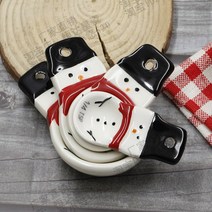 산타 핸드페인팅 세라믹 계량컵 계량스푼 인테리어 소품, 눈사람재는숟가락