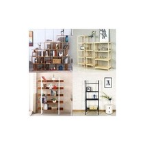 유럽풍 인테리어 책장 선반 철재책장 스틸선반 메탈, 06_WD선반(우드).세로4단