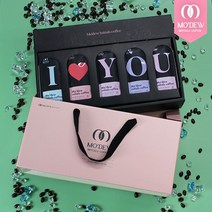 모듀 이니셜 더치커피 콜드브루 원액 (문구조합)40팩 6종 스페셜티세트, NO1)I하트YOU 아일러브유 세트