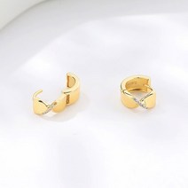 은귀걸이 925 실버 순은 진주 링귀걸이 리본 원터치 기념일 커플 말발굽 기념일 우정 귀걸이 졸업 화이트데이 여자친구 여친