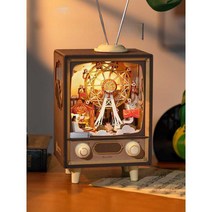 오르골제작 관람차 DIY 뮤직박스 종이 무드등, 선셋 놀이공원(높이 41cm)