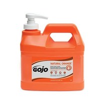 GOJO NATURAL Orange Pumice 핸드클리너 1갤런 퀵액팅 로션 펌프병 포함 1팩 0955-02, Orange_64 Fl Oz (Pack of 1)