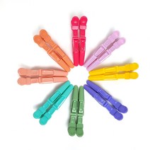 악어핀셋 헤어핀셋 4p 헤어클립 헤어집게핀, 연핑크