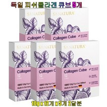 사나투라 독일 피쉬콜라겐 큐브 5박스 큐브형콜라겐 독일직수입 블랙베리맛 하루1큐브