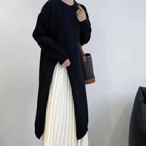 오노마 오노마 ONM 트임 포인트 롱 니트 루즈핏니트 원피스 롱티셔츠 (9015132)