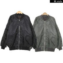H스타일 (ABL)무지셔링항공점퍼 자켓 빅 야상 남녀공용 야구JP 아우터