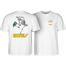 Powell Peralta 스케이트보드 스켈레톤 티셔츠 블랙 XL161239, White