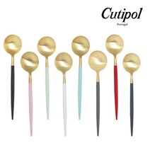[큐티폴] 고아 24k 골드 커피 티 스푼 택1, 전체색:화이트
