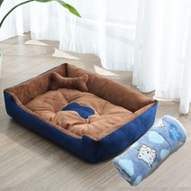 실내개집 개집짓기 지붕형애견집 무료반품 대형견개집 개집 야외개집 강아지침대 부드러운원단 댕댕이 따뜻한강아지집, 【브라운】+담요 배달+뼈 배달, 90x70cm (70근 이내 권장)