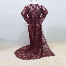 만삭 드레스 대여 촬영 원피스 사진 의상 소품 화이트, wine red+S