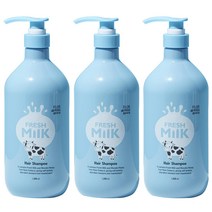 플로르드망 프레시밀크 우유 샴푸 1000ml 베이비파우더향, 3개