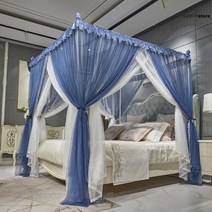 캐노피행거 북유럽풍 모기장 커튼침대 캐노피용 캐노피 공주풍 커텐 캐노피커텐 침대천장레이스 커튼 침대용커튼, 1.5m(5피트) 침대, XC-88528보람 업그레이드 나선형 거치대