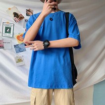 가바바 남성 빅사이즈 반팔티 듬성듬성 포인트 오버핏 반팔 티셔츠 G52126