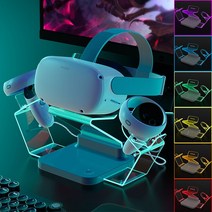 오큘러스 퀘스트 2 용 고속 충전 스테이션 도크 홀더 USB 타입-C 마그네틱 스탠드 VR 헤드셋 컨트롤러, 04 VR Headset Charger D