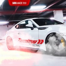 자동차스티커 마력UP TUNING PERFORMANCE 대형라인데칼 캠핑카 반사지, 레드반사