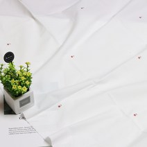 혜인천 대폭 20수 광목 별꽃광목자수원단 워싱 옷 이불 커텐 원단, 별꽃 백아이보리