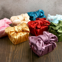 선물답례품전달포장 공단컬러실크천꾸러미 전통고급보자기, 금색/특대