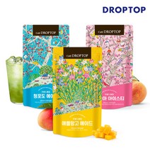 카페드롭탑 애플망고/청포도/복숭아 아이스티 에이드 파우치 음료 230ml x10팩, 상세페이지 참조3, 복숭아 아이스티 10입
