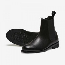 커스텀에이드 4cm 소가죽 에센셜 첼시부츠 오웬 - BLACK 7000014072254694