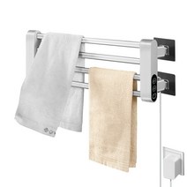 욕실 수건걸이 타월워머 살균 소독 무타공 화장실 온열, 54cm, 흰색