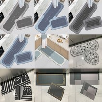 빨아쓰는 규조토 발매트 발닦개 주방 욕실 싱크대 화장실 프리미엄 소프트, 스위트홈-블루, 40x60