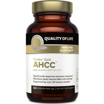 퀄리티 오브 라이프 키노코 골드 AHCC 500mg 60 식물성 캡슐