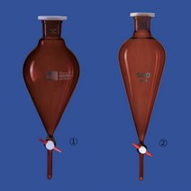 Lenz 갈색 분액 깔때기 Amber Glass Separatory Funnel, Conical Type 2L 1/EA