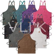 블리끄 바리스타 앞치마 데님 카페 공방 화방 방수 앞치마, 네이비