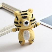 미우크굿즈 코바늘 애착 인형뜨기 19종 손뜨개질 diy키트 도안 블랭킷뜨기 신발 덧신, 호랑이