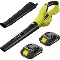 SEYVUM 무선 전기 송풍기 블로워 키트, 2.0Ah * 2, A-Lemon Green